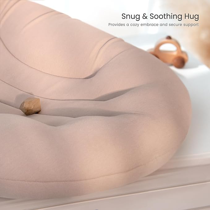 Baby Lounger for Newborn: Portable & Lightweight Pillow for Tummy Time Playtime & Diaper Changes - Skin-Friendly & Breathable for 0-12 Month Supervised Use-CubbioJoy