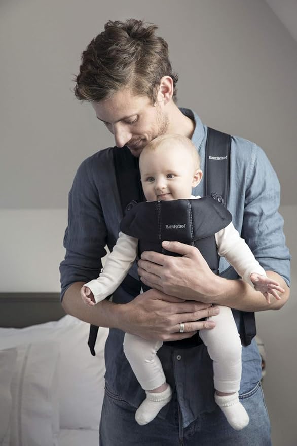 BabyBjörn Baby Carrier Mini, Cotton, Black-CubbioJoy