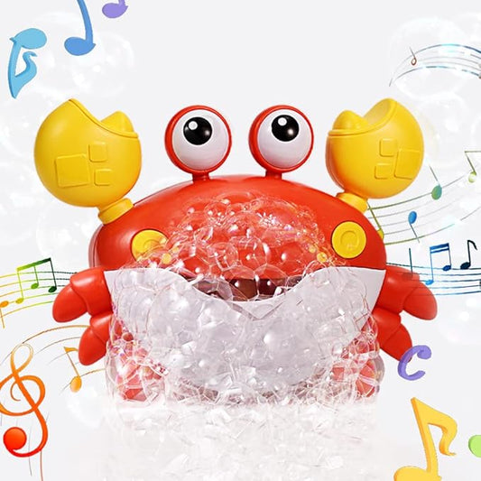 Crabby Bubble Bath Toy for Toddlers - Automatic Bubble Maker with 12 Children's Songs - Sing-Along Bath Bubble Machine for Baby, Toddler and Kids - Fun Bathtub Toy for Endless Bubble Play-CubbioJoy