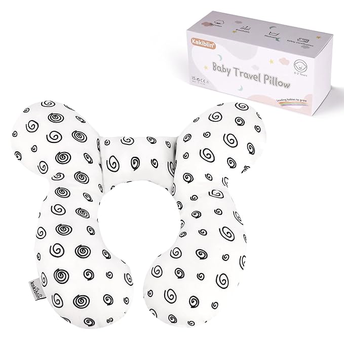 KAKIBLIN Baby Neck Pillow, Baby Head Pillow, Upgraded Travel Support Pillow for Carseat, Neck Support for Car Seat,Pushchair (Snail)-CubbioJoy