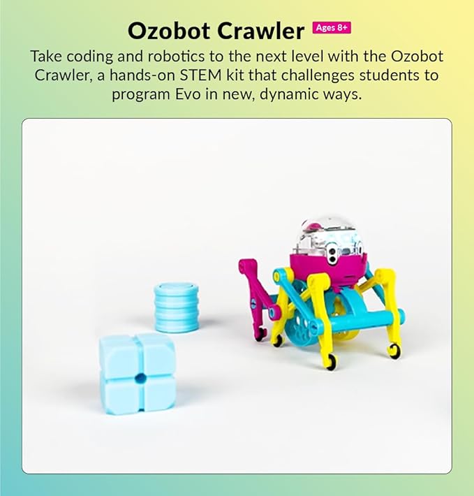 Crawler for Evo Robot - Interactive Programming Accessory, Enhances STEM Education, Develops Critical Thinking, Ideal for Kids Ages 8-13, Surprise Colors, 6 Kits, Evo Required Not Included-CubbioJoy