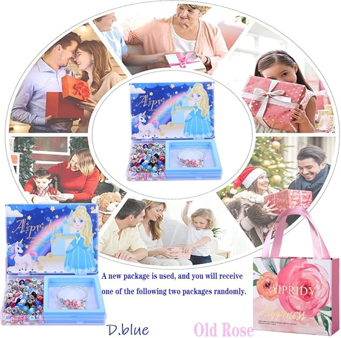 AIPRIDY Charm Bracelet Making Kit,Unicorn Mermaid Crafts Gifts Set Can Inspires Imagination and Creativity,Jewelry Making Kit Perfect Gifts for Girls 5-12 Years Old (104 Pieces)-CubbioJoy