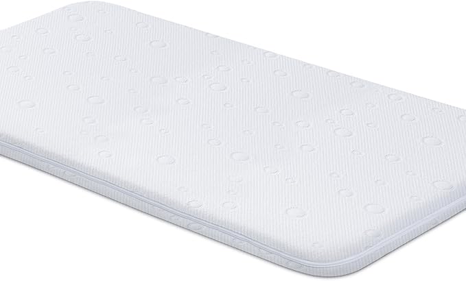Baby Bassinet Mattress Pad, 47" x 23.6" x 2" Dual Sided Gel Memory Foam Mattress with Breathable Removable Soft Cover Fit for ADOVEL/BabyBond/ELEMARA Bassinet Bedside Crib-CubbioJoy