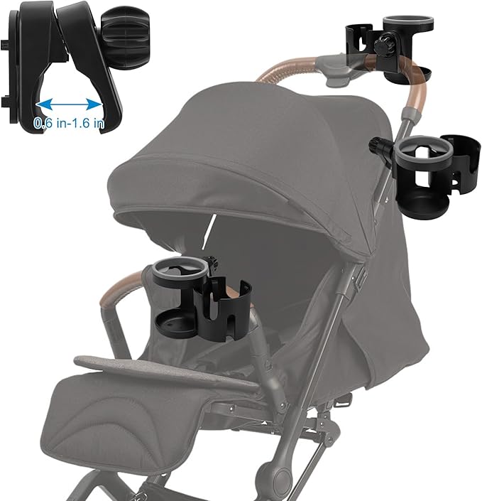 Accmor Universal Cup Holder, Stroller Cup Holder, 360° Rotatable Large Caliber Designed Bottle Holder for Stroller, Bike, Wheelchair, Walker, Scooter-CubbioJoy