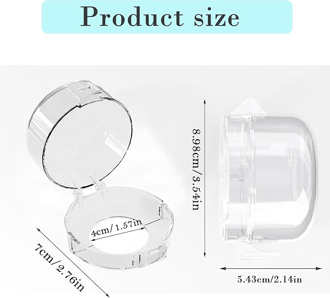 2 Pack Deadbolt Child Safety Lock Cover, Child Proof Door Knob Cover, Large Size Door Safety Deadbolt Lock for Kids, 2.76 * 2.14"-CubbioJoy