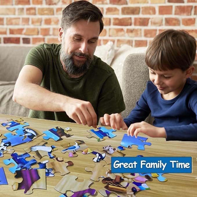 Jumbo Floor Puzzle for Kids, Large Jigsaw Puzzles 35 Piece for Kids Ages 3-5,Preschool Learning & Education Toys, Gifts for 4-8 Year Old Boys and Girls (Dog Animals)-CubbioJoy