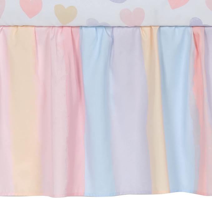 Bedtime Originals Rainbow Hearts Pink/Purple 3-Piece Baby Crib Bedding Set-CubbioJoy