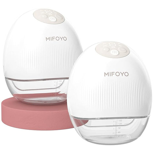 Breast Pump Wearable Breast Pumping: Electric Breast Pumps Hands Free Breastfeeding Pumps with 4 Modes & 9 Levels - Rechargeable Milk Pump, Smart Display for Moms, 24mm 2 Pack-CubbioJoy