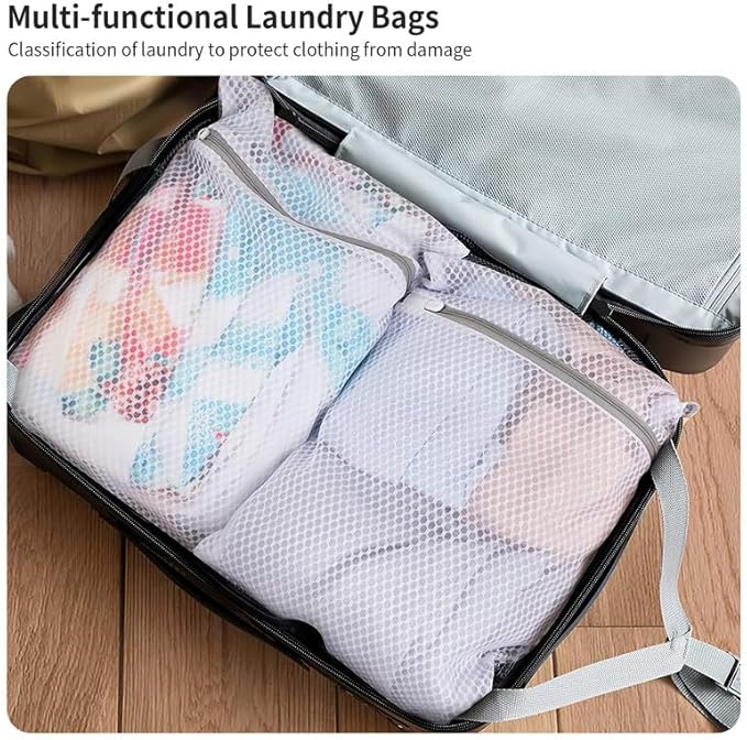 3Pack Large Honeycomb Lingerie Bags with Hanging Loop by MDSXO for Washing Delicates 16 * 20 inch-CubbioJoy