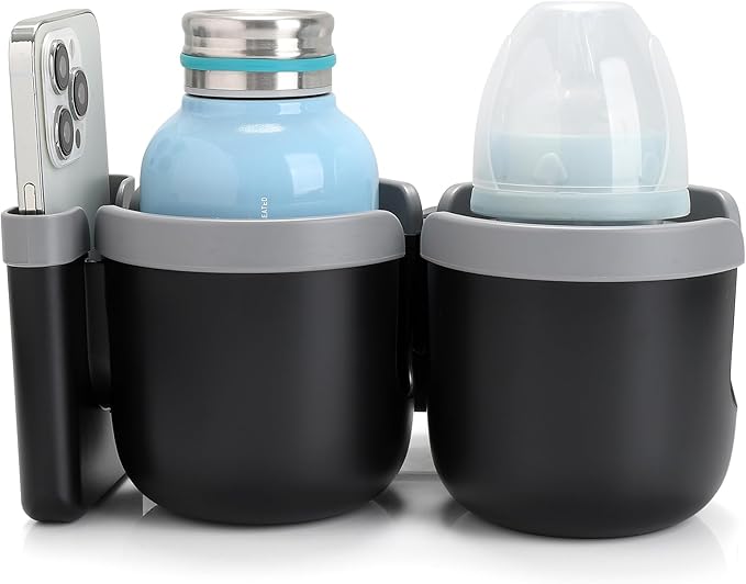 Accmor Stroller Cup Holder with Phone Holder, Bike Cup Holder, Universal Cup Holder for Uppababy Nuna Doona Strollers, 2-in-1 Cup Phone Holder for Stroller, Bike, Wheelchair, Walker, Scooter-CubbioJoy