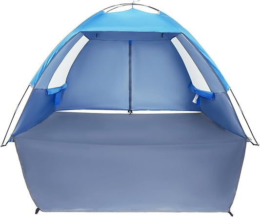 CAMEL CROWN Beach Tent UPF 50+ Sun Shelter for 2/3/5/6 Person, Lightweight Portable Sun Shade with Sand Anchor, Family Beach Day & Outdoor Adventures-CubbioJoy