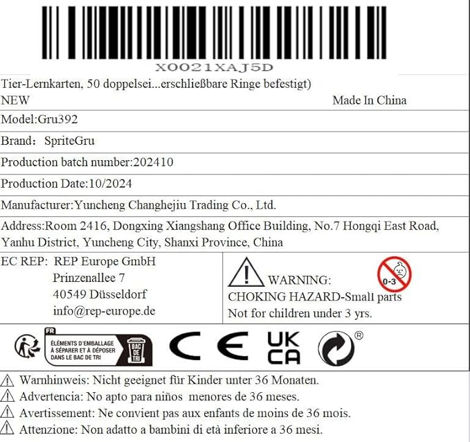 Animal Flashcards, 50 Double-Sided Cards, Wild/Farm/Marine Animal Cards Educational Learning Tools for Preschool and Toddlers Learning (2 Reclosable Rings Attached)-CubbioJoy