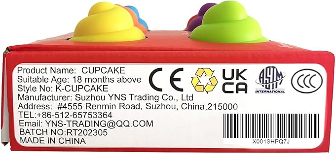 Cupcake Toy Toddler Toy Learning Colors and Shape-Shape Sorting Toys for Toddlers-Geometry Manipulatives Toddler Sensory Toys for Kids 1-3 - Child Montessori Toys for 18 Month Old Girls Boys-CubbioJoy