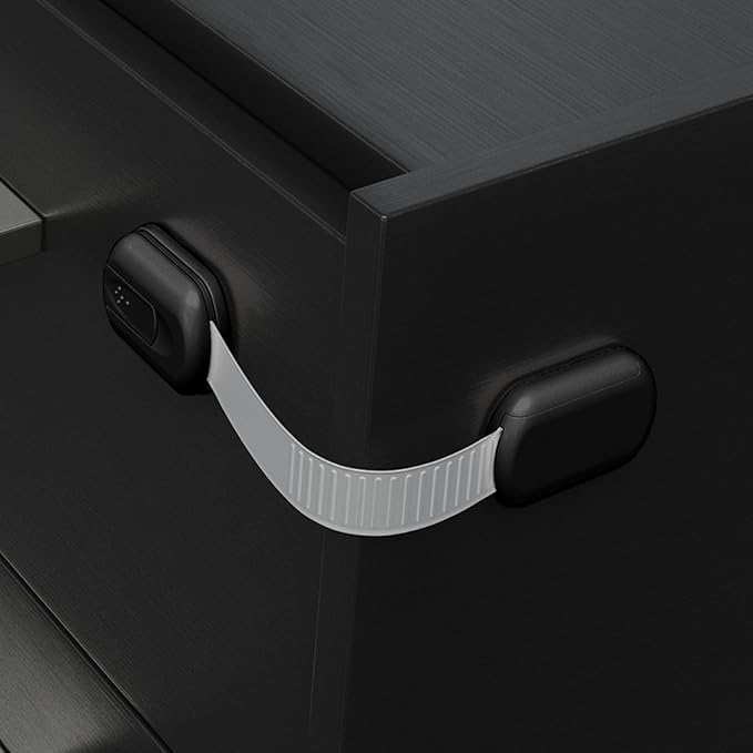 Baby Proofing Child Safety Locks (12 Pack) by Skyla Homes - The Safest, Quickest and Easiest 3M Adhesive Cabinet Latches, No Screws & Magnets, Multi-Purpose for Furniture, Kitchen, Ovens, Toilet Seats-CubbioJoy