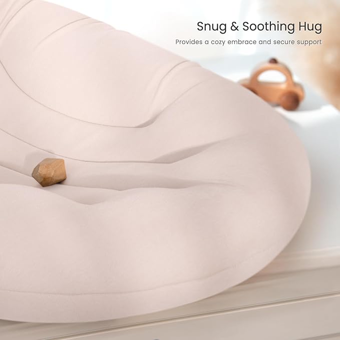 Baby Lounger for Newborn: Portable & Lightweight Pillow for Tummy Time Playtime & Diaper Changes - Skin-Friendly & Breathable for 0-12 Month Supervised Use-CubbioJoy