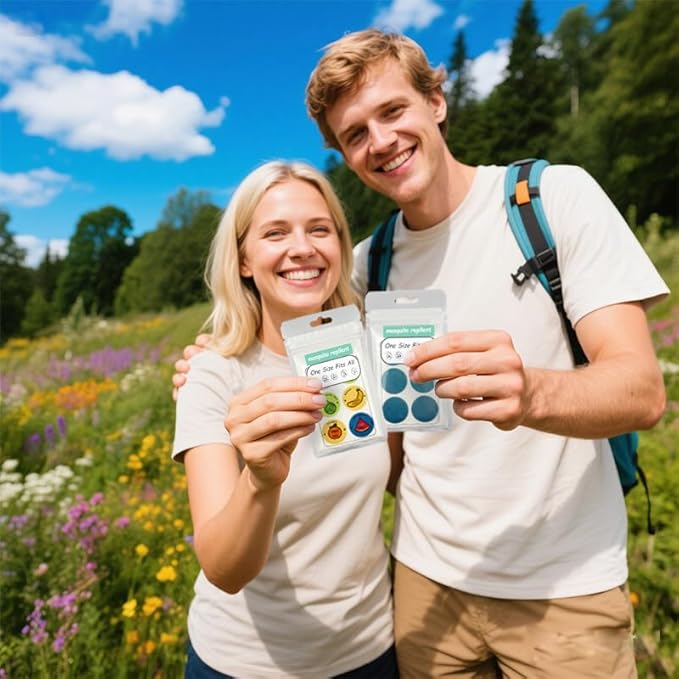 360Pcs Mosquito Patches Stickers,Natural Plant Based Individually Wrapped Mosquito Stickers with 6 Pack Mosquito Repellent Bracelets for Kids Adult Outdoor Hiking, Camping, Travel-CubbioJoy