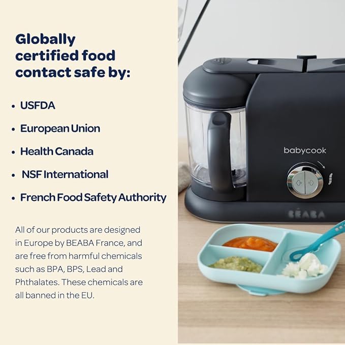 BEABA Babycook Duo 4 in 1 Baby Food Maker, Baby Food Processor, Baby Food Blender Baby Food Steamer, Make Fresh Healthy Baby Food at Home, 9.1 Cup Capacity, Makes 54 Servings in 20 Mins, Oat-CubbioJoy