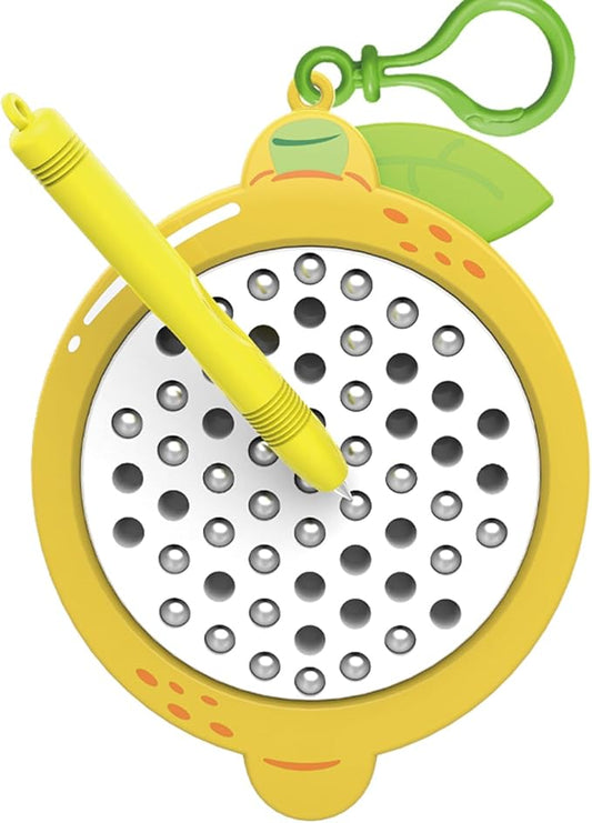 1pcs Lemon Magnetic Drawing Board for Kids & Toddlers with Beads and Magnet Stylus Pen - Magnetic Travel Toy for Airplane & Car Ride Activities for Kids-CubbioJoy
