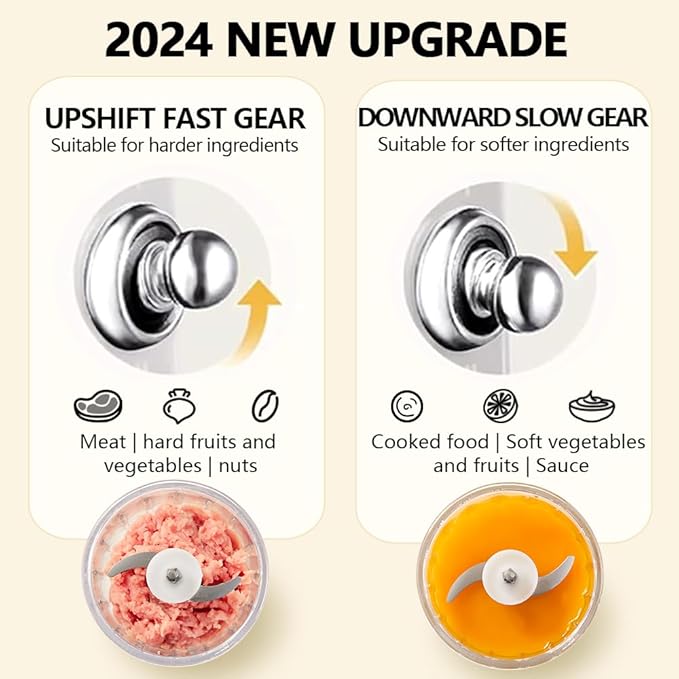 Baby Food Maker Mini Cute and Small Food Processor Puree Blender Grinder Chopper 1.2 Cup Glass Bowl with 6 Blade Electric (Spaceman-White(One Bowl))-CubbioJoy