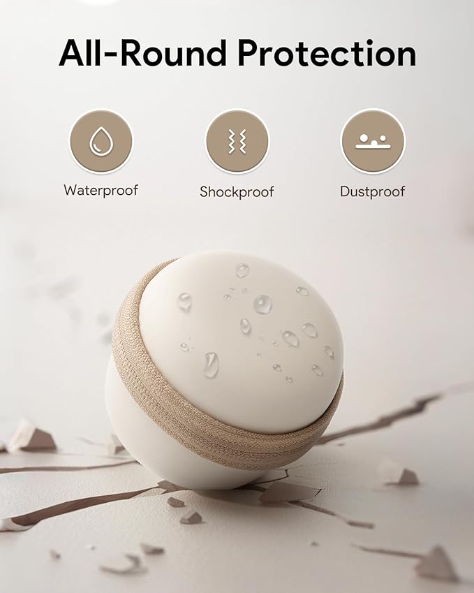 Carrying Case for Babelio White Noise Machine, Mini Sound Machine Protective Compact Traveling Storage Bag, Scratches Shockproof Waterproof (Only Case) (Beige, S)-CubbioJoy