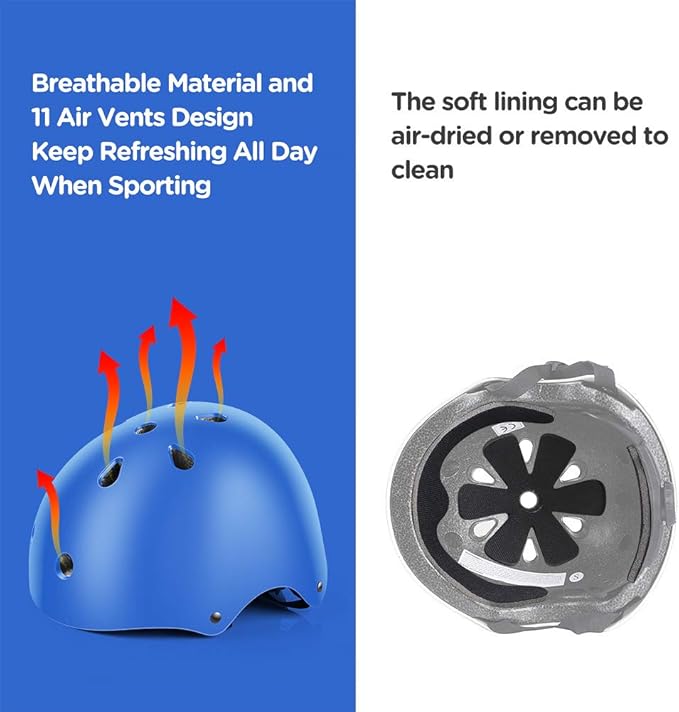 DaCool Kids Bike Helmet Set Skateboard Knee Pads - Kids Helmet Elbow Pads Wrist Guards Adjustable for 3~10yrs Girl Boy Kids Protective Gear Set for Sport Cycling Bike Roller Skating Scooter-CubbioJoy