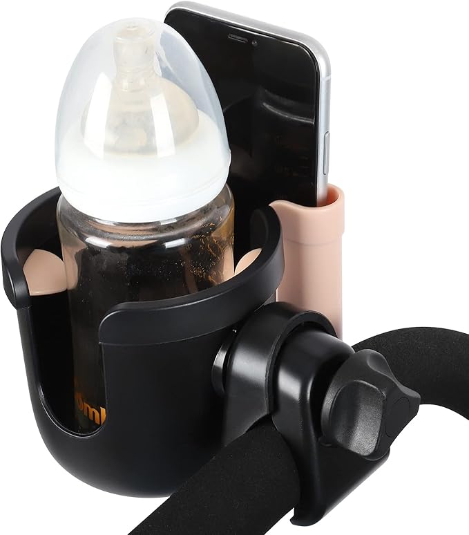 Accmor Stroller Cup Holder with Phone Holder, Bike Cup Holder, Universal Cup Holder for Uppababy Nuna Doona Strollers, 2-in-1 Cup Phone Holder for Stroller, Bike, Wheelchair, Walker, Scooter-CubbioJoy