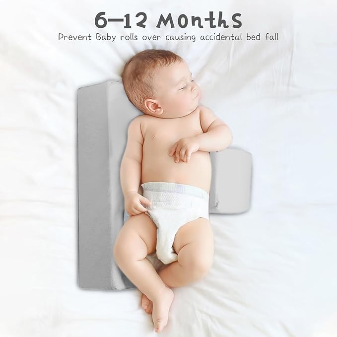 Baby Side Sleeper Weddge Breathable Pillow, Removable and Washable Breathable Bedding Set Collection Size Memory Foam (Adjustable Fill) Bed Pillows Set-CubbioJoy