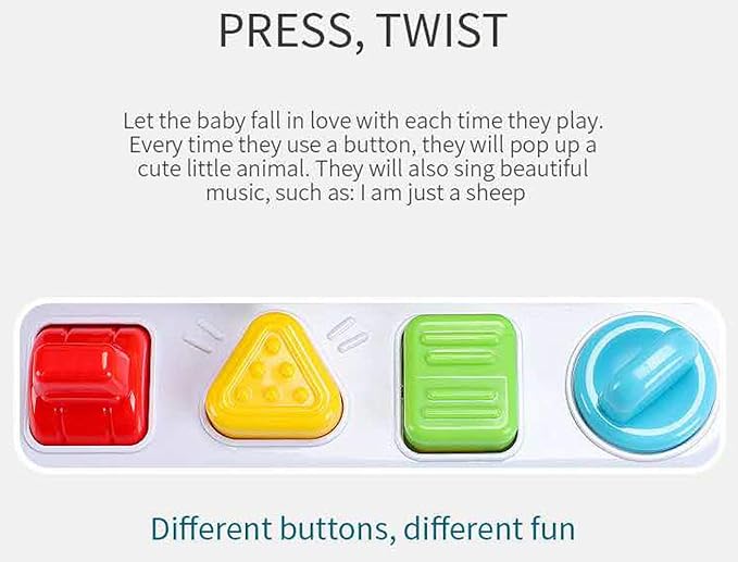 Animal Park Interactive Pop Up Music Toy,Up- Early Education Activity Center Toy, Ages 7 8 9 10 11 12 Months and up Infant Toddlers Toys.-CubbioJoy