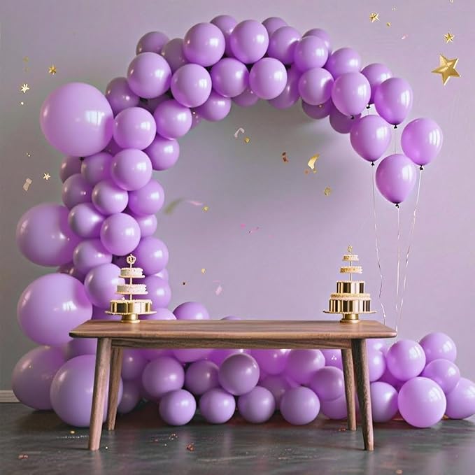 140pcs Purple Round Balloons Different Sizes 18 12 10 5 Inch Latex Balloons for Arch Decoration Party Balloon Kit for Graduation Birthday Party Wedding Balloon Baby Shower Decoration-CubbioJoy