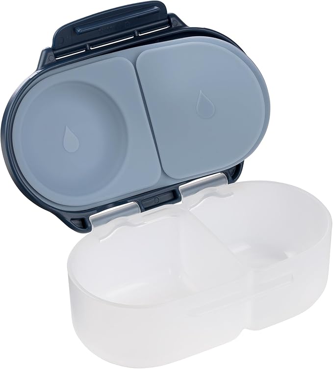 b.box Snack Containers for Kids, Toddler Snack Box Container, Reusable Small Bento Box for Lunch, School & Travel, Leak Proof, BPA free, Dishwasher Safe, Ages 4 months+ (Midnight, 12oz)-CubbioJoy