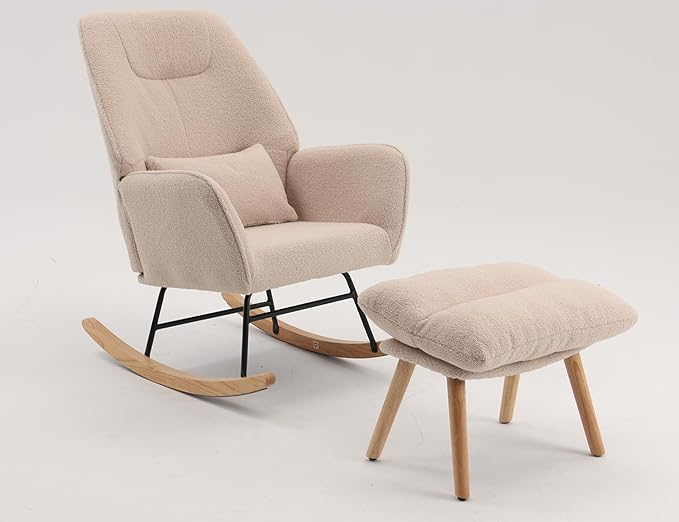 Boucle Accent Chair, Teddy Fabric Home Office Desk Chair No Wheels, Sherpa Furry Modern Dinging Chair, Living Room Bedroom Arm Chair, Girls Vanity Chair, Golden Finished, Light Camel-CubbioJoy