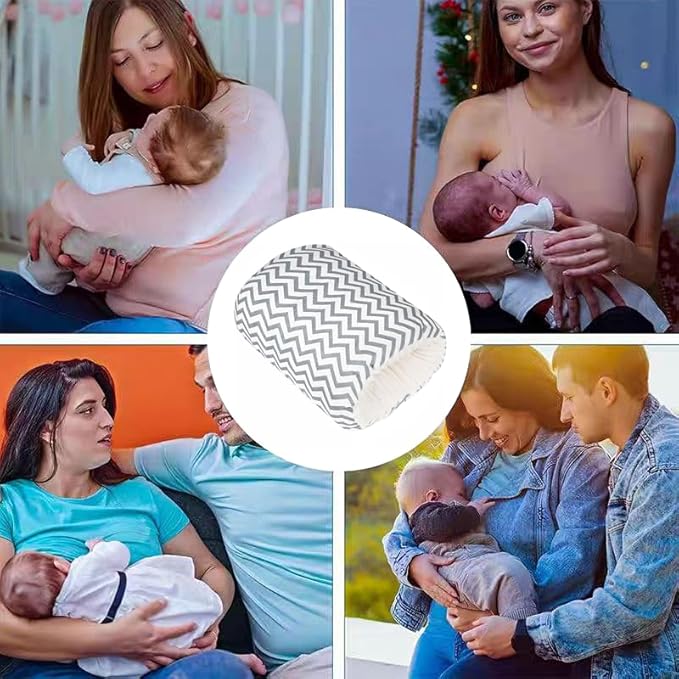 Cozy Cradle Pillow, Cozy Cradle Arm Pillow, Baby Nursing Pillow Head Support Pillow for Breastfeeding Bottle Feeding (Light Grey Crown)-CubbioJoy