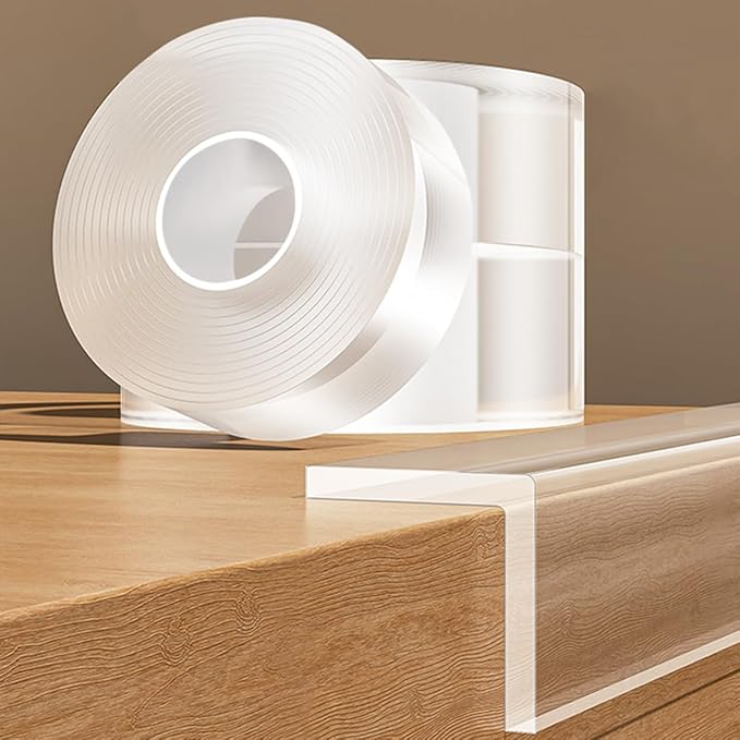 3Pack Baby Proofing Edge Protector for Baby,1.57in x 9.84ft,Clear Edge Protector Strip Sharp Edge Wrap Cover Tape,Corner Bumpers for Furniture,Crib Rail Covers for Teething-CubbioJoy