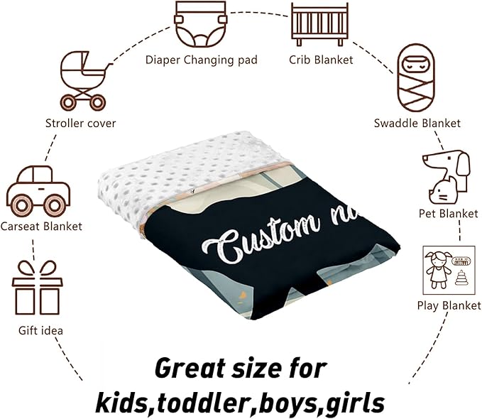 Custom Name Crib Bedding Set - Orange Sika Deer Pattern, Personalized Nursery Bedding 3-Piece Set– Soft Blanket, Fitted Sheet, Changing Pad Cover – for Newborns Girls Nursery Gifts-CubbioJoy