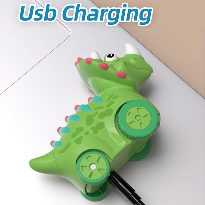 Interactive Dinosaur Toy Car, Electronic Dinosaur Car with Smart Follow Ball and Gesture Control, Rechargeable, Dino Toys for 3 Year Old Boys Girls and Toddlers,Boy Toys Age 3,4,5 and Up-CubbioJoy