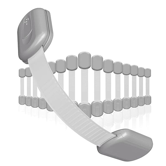 Baby Proofing Child Safety Locks (16 Pack) by Skyla Homes - The Safest, Quickest and Easiest 3M Adhesive Cabinet Latches, No Screws & Magnets, Multi-Purpose for Furniture, Kitchen, Ovens, Toilet Seats-CubbioJoy