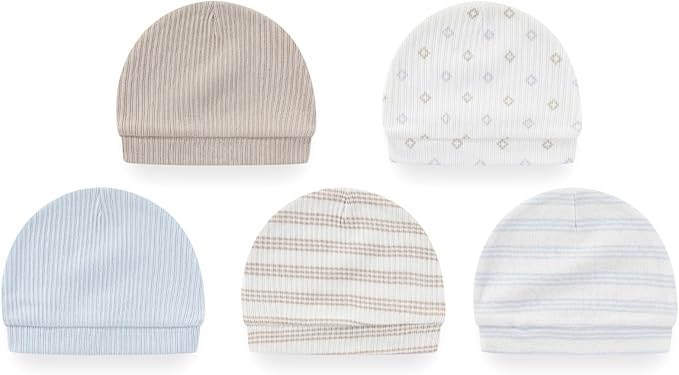 Baby Hat and Mittens Set Cotton Newborn Baby Hats Caps for Boys and Girls, 0-6 Months-CubbioJoy