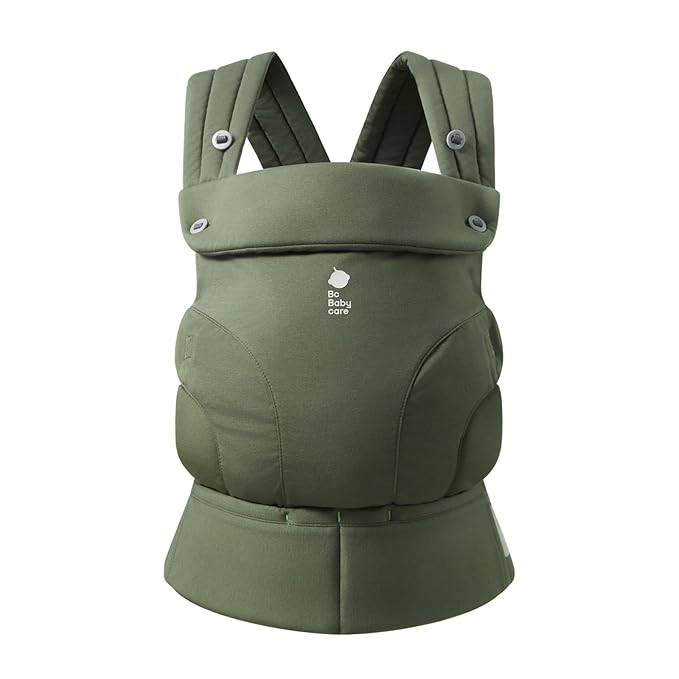 Bc Babycare CocoonGo Baby Carrier – CloudTouch Soft & Ergonomic Baby Carrier for 7–44 lbs | Easy to Wear, Adjustable Fit, Travel-Ready, Machine Washable (Olive Grove)-CubbioJoy