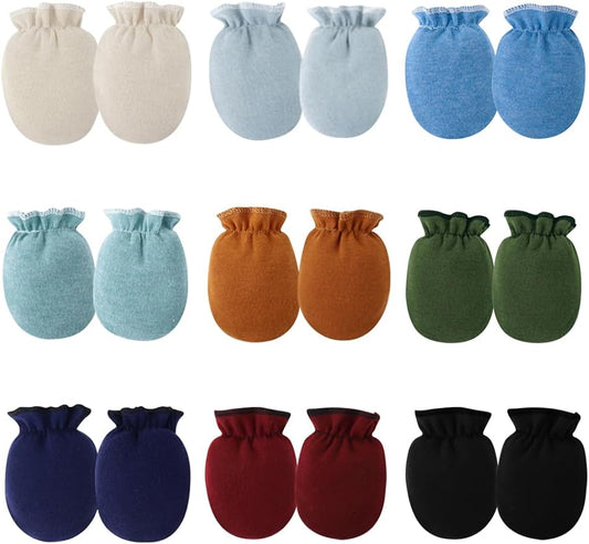 Cute Baby Mittens Newborn, No Scratch Baby Boy Mittens, Baby Girl Hat Gloves for Toddlers, Infant, Newborn-CubbioJoy