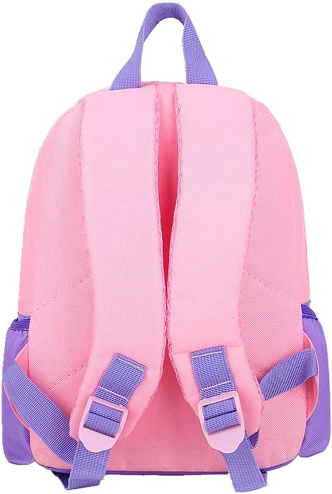 12 Inch Kids Small Toddler Preschool Travel Backpack Cute Cartoon Daypack (Unicorn Pink and Purple)