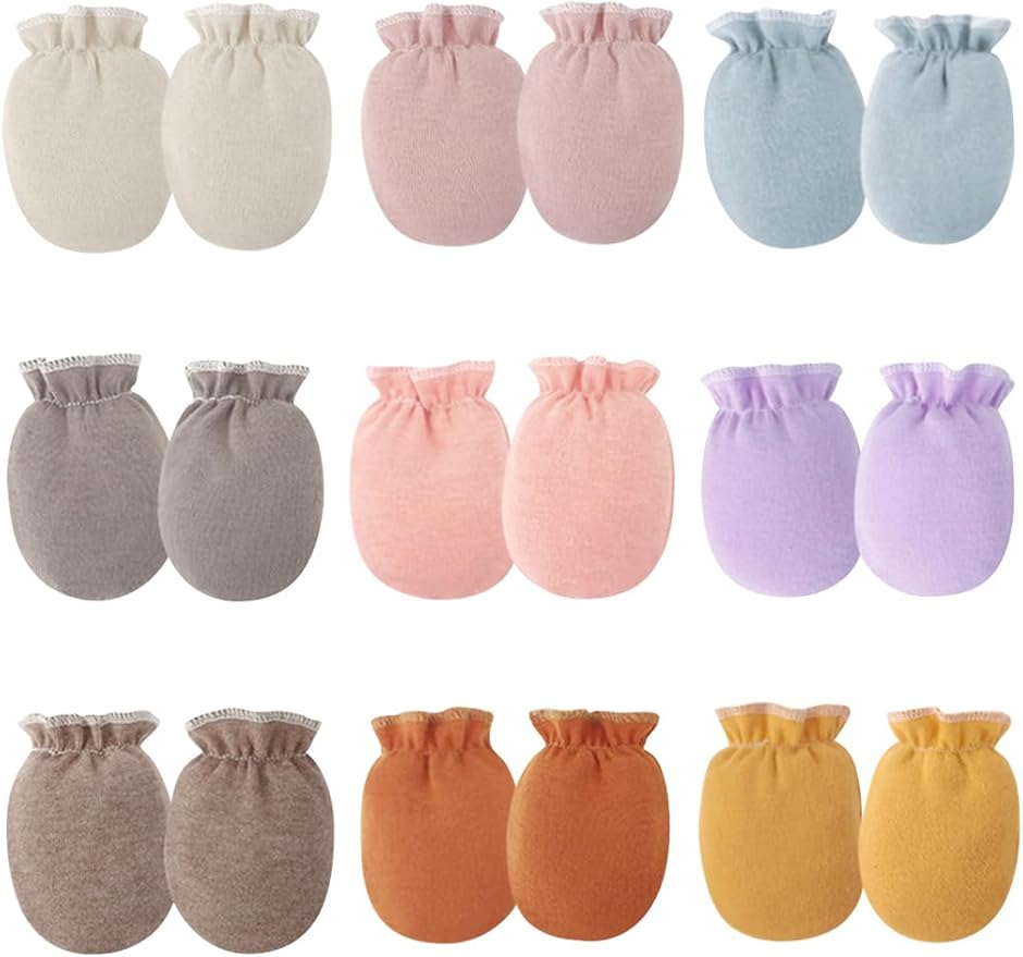 Cute Baby Mittens Newborn, No Scratch Baby Boy Mittens, Baby Girl Hat Gloves for Toddlers, Infant, Newborn-CubbioJoy