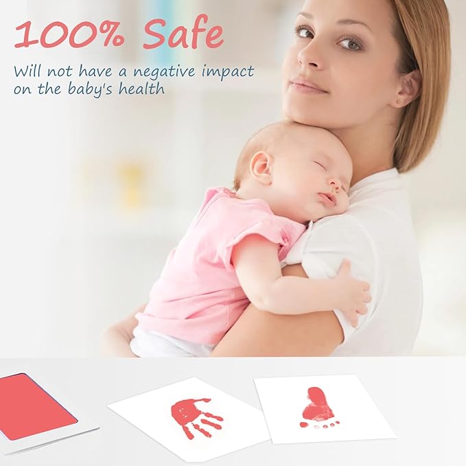 Inkless Baby Hand and Footprint Kit,Clean Touch Ink Pad for Baby Footprint Kit,No Mess Dog Paw Print Kit,DIY Footprint Ink for Baby Keepsake Gifts for Boys and Girls-CubbioJoy