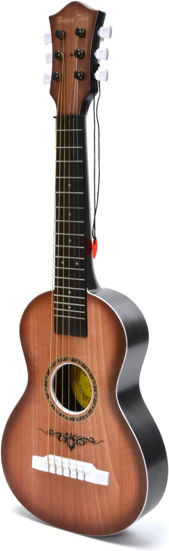 23" Acoustic Guitar, Kids 6 String Toy Guitar - Realistic Steel Strings - Beginner Practice First Musical Instrument for Children, Toddlers (Walnut)-CubbioJoy