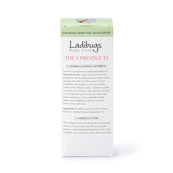 Cradle Cap Remedy Kit, 3oz | Includes Cradle Cap Serum & Fine-Toothed Comb | Effectively Removes Scales & Flakes | Soothes & Softens Scalp-CubbioJoy