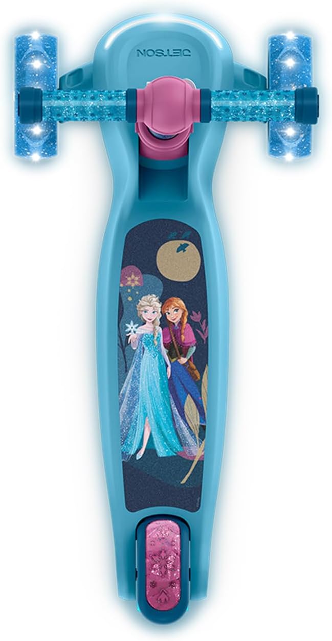 Jetson Character Kids Kick Scooter, LED Lights on Stem & Light-Up Wheels, Lightweight Frame, Height-Adjustable Handlebar, Lean-to-Steer System, Easy-Fold Mechanism-CubbioJoy