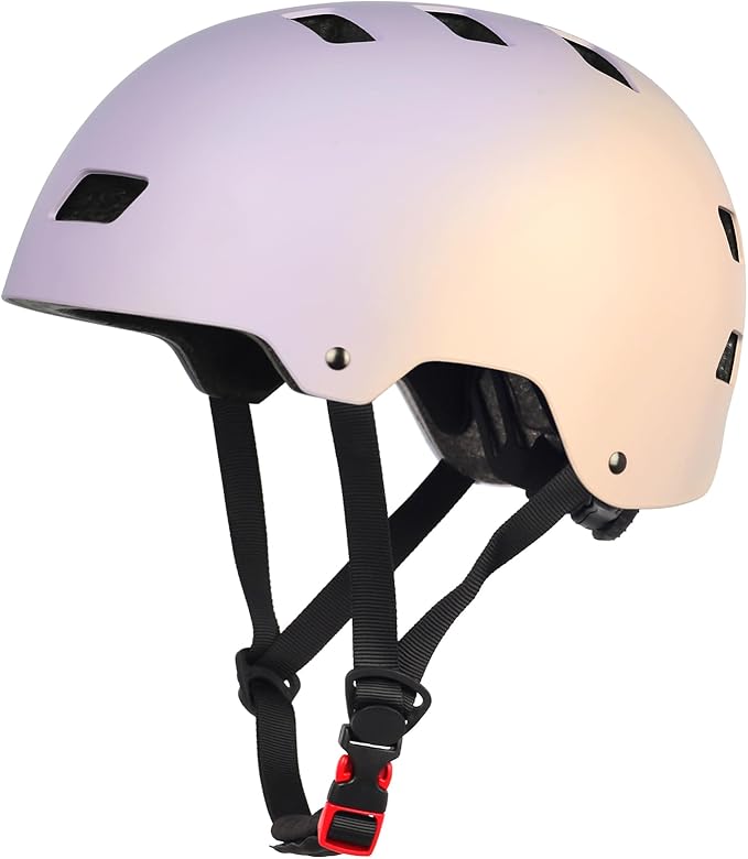 Bike Skateboard Helmet, Adjustable and Multi-Sport for Skate Scooter, 3 Sizes for Adult Youth Kids Toddler-CubbioJoy