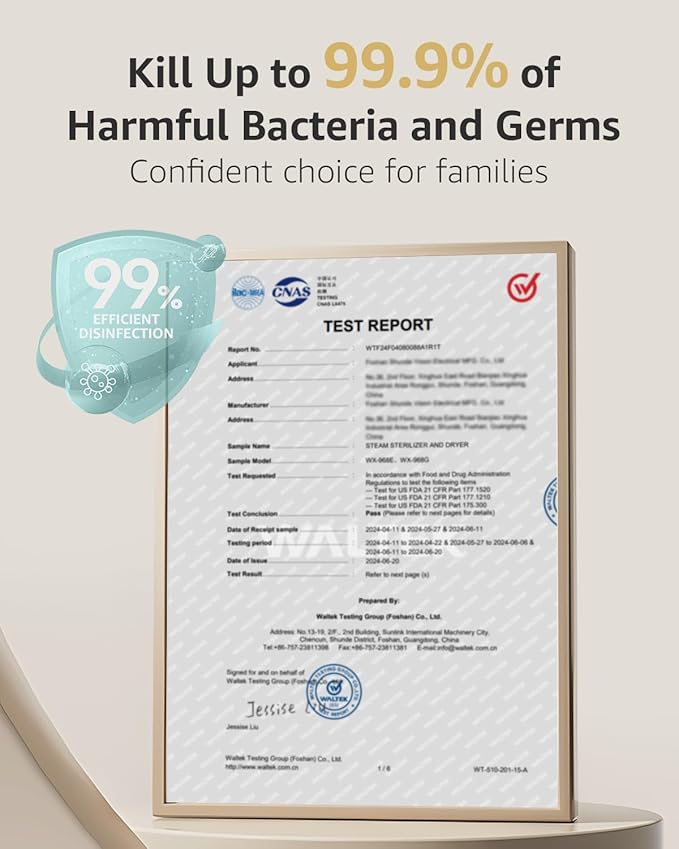 Baby Bottle Sterilizer, HAUTURE Bottle Sterilizer and Dryer, One-Dial Control Electric Steam Bottle Sanitizer for Baby Stuffs, Baby Bottles & Breast Pump Accessories-CubbioJoy