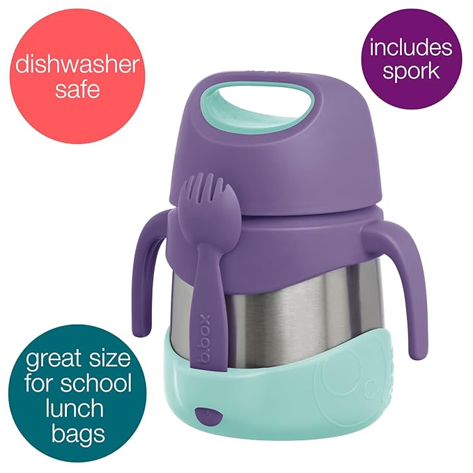 B.box Lilac Pop Insulated Food Jar, 1 EA-CubbioJoy