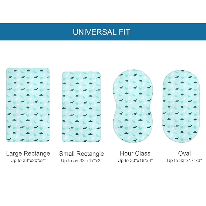 Bassinet Sheet 4 Pack for Baby Boys, Bassinet Sheets Ultra Soft Universal Fit for Most Rectangle, Oval, Hourglass Bassinet Mattress, Bassinet Sheets, Navy-CubbioJoy