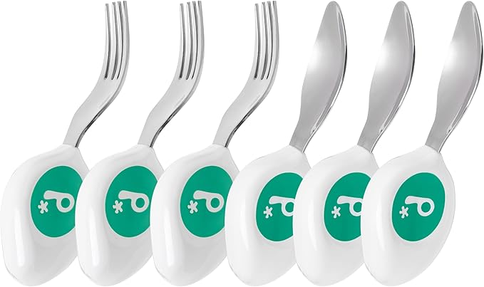 doddl 6-piece Spoon and Fork Set (3 Pairs) - Learn to use Toddler Silverware in Minutes, Toddler Utensils 1 year old & up, Baby Led Weaning Supplies-CubbioJoy